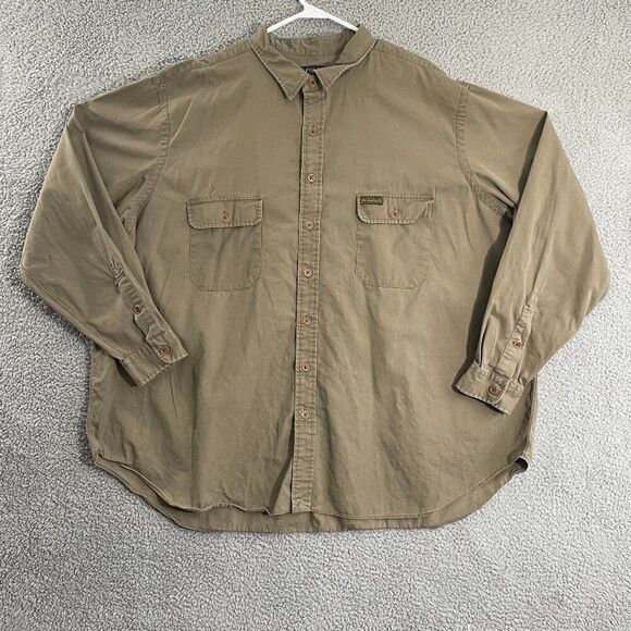 Polo Ralph Lauren Long Sleeve Men 4XB Khaki Casual Button Down‎ - Picture 1 of 9